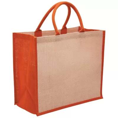 branded Eco Jute Tote with wide gusset, from our range of promotional Jute Shopping & Tote Bags