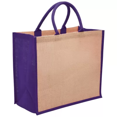 branded Eco Jute Tote with wide gusset, from our range of promotional Jute Shopping & Tote Bags