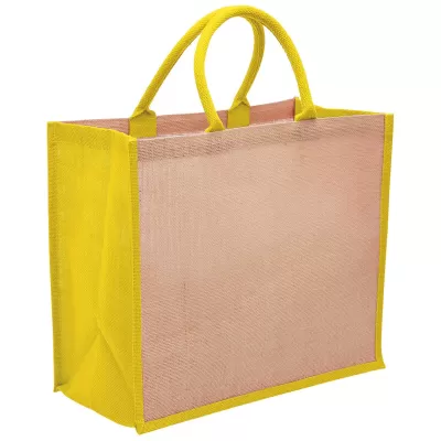 branded Eco Jute Tote with wide gusset, from our range of promotional Jute Shopping & Tote Bags