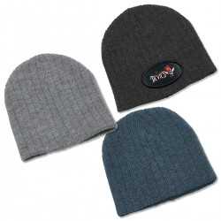 branded Heather Cable Knit Beanie, from our range of promotional Beanies