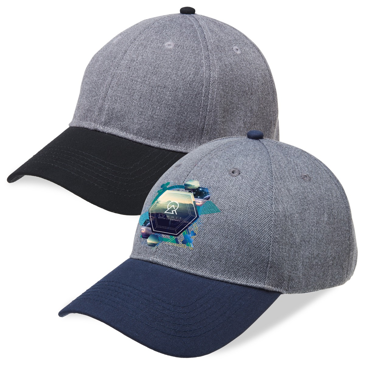 branded Curved Heather Cap, from our range of promotional Caps