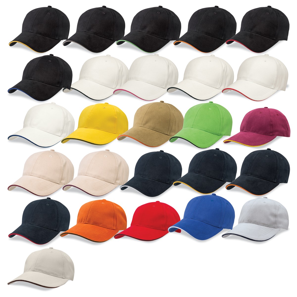 branded Premium Soft Sandwich Peak Cap, from our range of promotional Caps