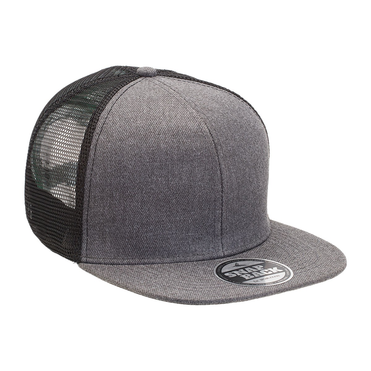 branded Heathered Flat Peak Trucker Cap, from our range of promotional Caps