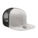 branded Heathered Flat Peak Trucker Cap, from our range of promotional Caps