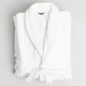 branded White 300gsm Deluxe Microfibre Robe, from our range of promotional Bath Robes