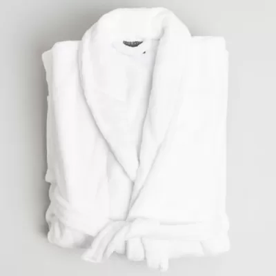 branded White 300gsm Deluxe Microfibre Robe, from our range of promotional Bath Robes