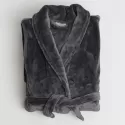 branded Charcoal 300gsm Deluxe Microfibre Robe, from our range of promotional Bath Robes