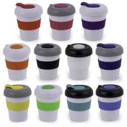 branded 320ml Profile Karma Kup - Mix & Match Cup, Band and Lids, from our range of promotional Reusable Coffee Cups - Plasti...