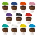 branded 535ml Plastic Karma Kup with Cork Band Silicon Lid, from our range of promotional Reusable Coffee Cups - Plastic &amp; Ce...