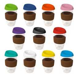 branded 535ml Plastic Karma Kup with Cork Band Silicon Lid, from our range of promotional Reusable Coffee Cups - Plastic & Ce...
