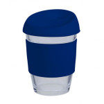 branded 340ml Glass Karma Kup Silicon Lid, from our range of promotional Reusable Coffee Cups - Glass