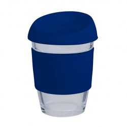 branded 340ml Glass Karma Kup Silicon Lid, from our range of promotional Reusable Coffee Cups - Glass