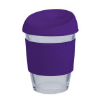 branded 340ml Glass Karma Kup Silicon Lid, from our range of promotional Reusable Coffee Cups - Glass