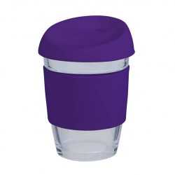 branded 340ml Glass Karma Kup Silicon Lid, from our range of promotional Reusable Coffee Cups - Glass