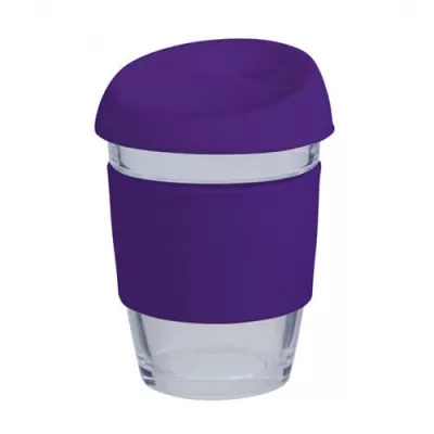 branded 340ml Glass Karma Kup Silicon Lid, from our range of promotional Reusable Coffee Cups - Glass
