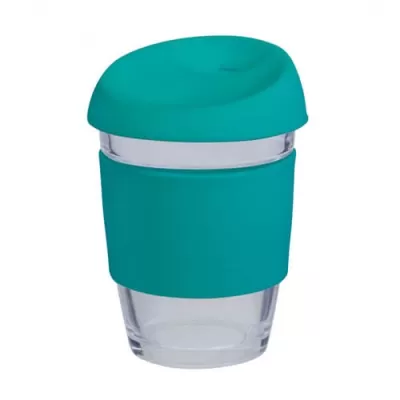 branded 340ml Glass Karma Kup Silicon Lid, from our range of promotional Reusable Coffee Cups - Glass