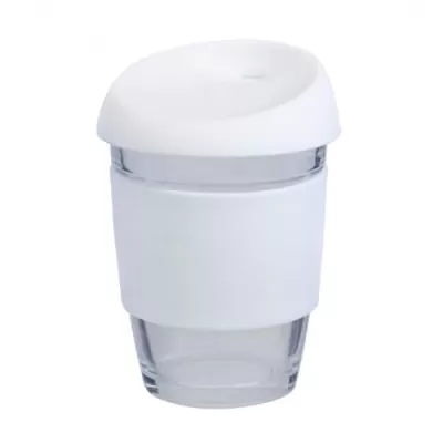branded 340ml Glass Karma Kup Silicon Lid, from our range of promotional Reusable Coffee Cups - Glass