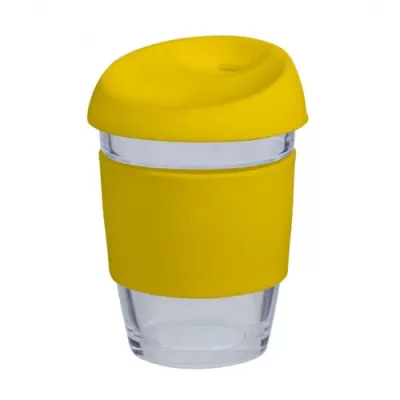 branded 340ml Glass Karma Kup Silicon Lid, from our range of promotional Reusable Coffee Cups - Glass