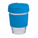 branded 340ml Glass Karma Kup Plastic Flip Lid, from our range of promotional Reusable Coffee Cups - Glass