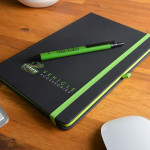 Promotional Journals &amp; Noteboooks - Venture Supreme Notebook / Slalom Pen
