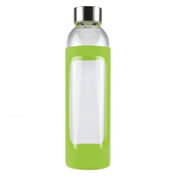 branded 550ml Capri Glass Bottle / Silicone Sleeve, from our range of promotional Drink Bottles - Glass