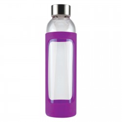 branded 550ml Capri Glass Bottle / Silicone Sleeve, from our range of promotional Drink Bottles - Glass