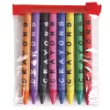 branded Louvre Crayons in PVC Zipper Pouch, from our range of promotional Pencils