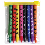branded Louvre Crayons in PVC Zipper Pouch, from our range of promotional Pencils