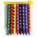 branded Louvre Crayons in PVC Zipper Pouch, from our range of promotional Pencils
