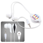 branded Zen Retractable Earbuds / Headphones, from our range of promotional Earbuds &amp; Headphones