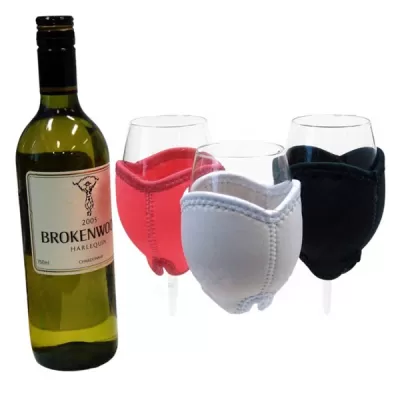 branded Wine glass cooler, from our range of promotional Printed Stubby Holders