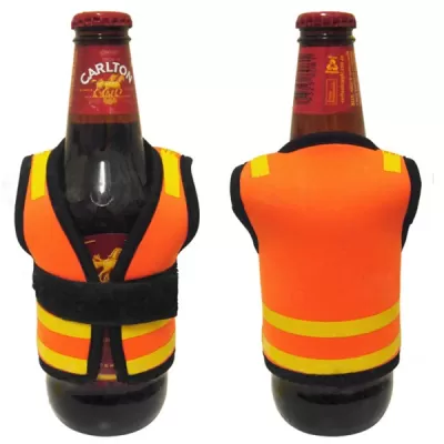 branded Safety Vest Bottle Cooler, from our range of promotional Printed Stubby Holders
