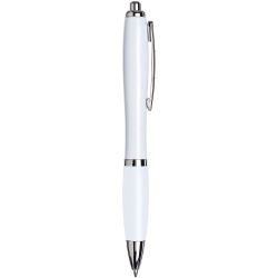 branded Nash Ballpoint Pen - All White, from our range of promotional Metal Promotional Pens