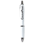 branded Nash Ballpoint Pen - All White, from our range of promotional Metal Promotional Pens