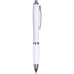 branded Nash Ballpoint Pen - All White, from our range of promotional Metal Promotional Pens