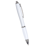 branded Nash Ballpoint Pen - All White, from our range of promotional Metal Promotional Pens