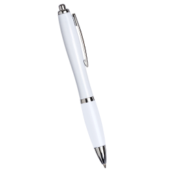 branded Nash Ballpoint Pen - All White, from our range of promotional Metal Promotional Pens