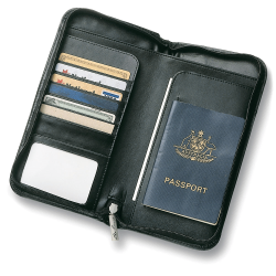 branded Leather Travel Wallet, from our range of promotional Corporate Travel Wallets