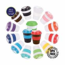 branded 535ml Karma Kup with Silicone Lid, from our range of promotional Reusable Coffee Cups - Plastic & Ceramic