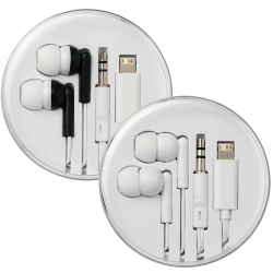 branded Wired Earbuds with Multi-Tips, from our range of promotional Earbuds & Headphones