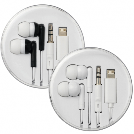 branded Wired Earbuds with Multi-Tips, from our range of promotional Earbuds & Headphones