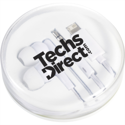branded Wired Earbuds with Multi-Tips, from our range of promotional Earbuds & Headphones