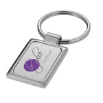 branded Rectangle Keyring, from our range of promotional Metal Keyrings