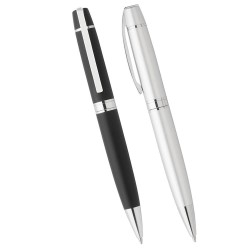 branded Casarotto Ballpoint Pen - Silver, from our range of promotional Metal Promotional Pens