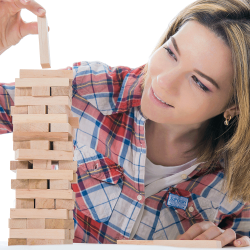 branded Tumbling Tower Wood Block Stacking Game, from our range of promotional Executive Toys and Games